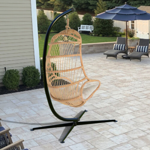 Heavy Duty Hanging Chair Frame Stand with X Base Hammock Swing Chairs 1