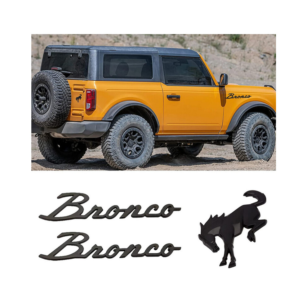 3Pc Tailgate Fender Classic Emblem Badge For 2021-2023 Ford Bronco Set 5601103437523