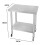 Catering Work Bench Table Stainless Steel Food Prep Kitchen Mobile 76cm x 45cm 4