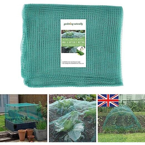 (Green, 2m x 5m) Butterfly Netting Mesh for Brassicas Black/Green