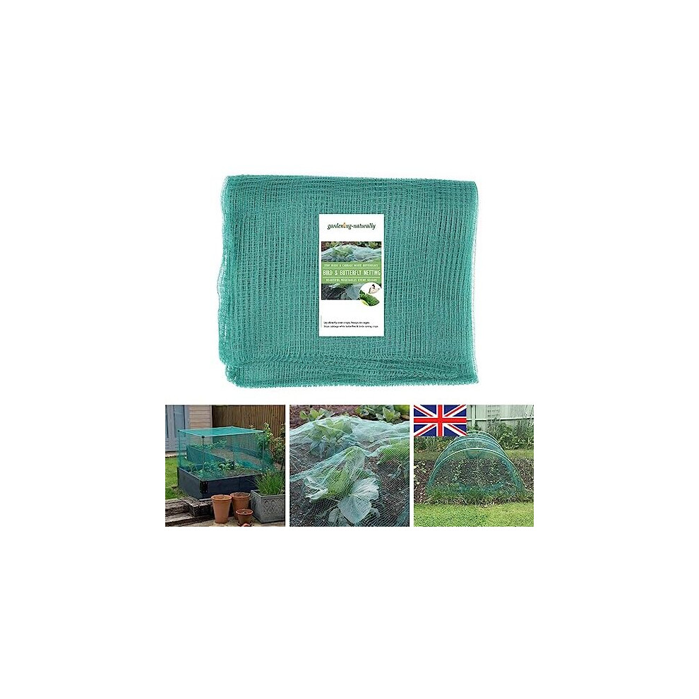 (Green, 2m x 5m) Butterfly Netting Mesh for Brassicas Black/Green