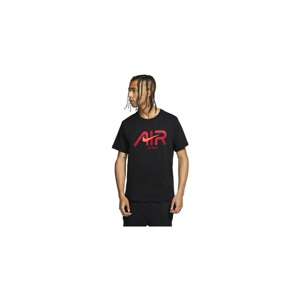 Nike (L) Men's Air Swoosh Sportswear Black T-Shirt