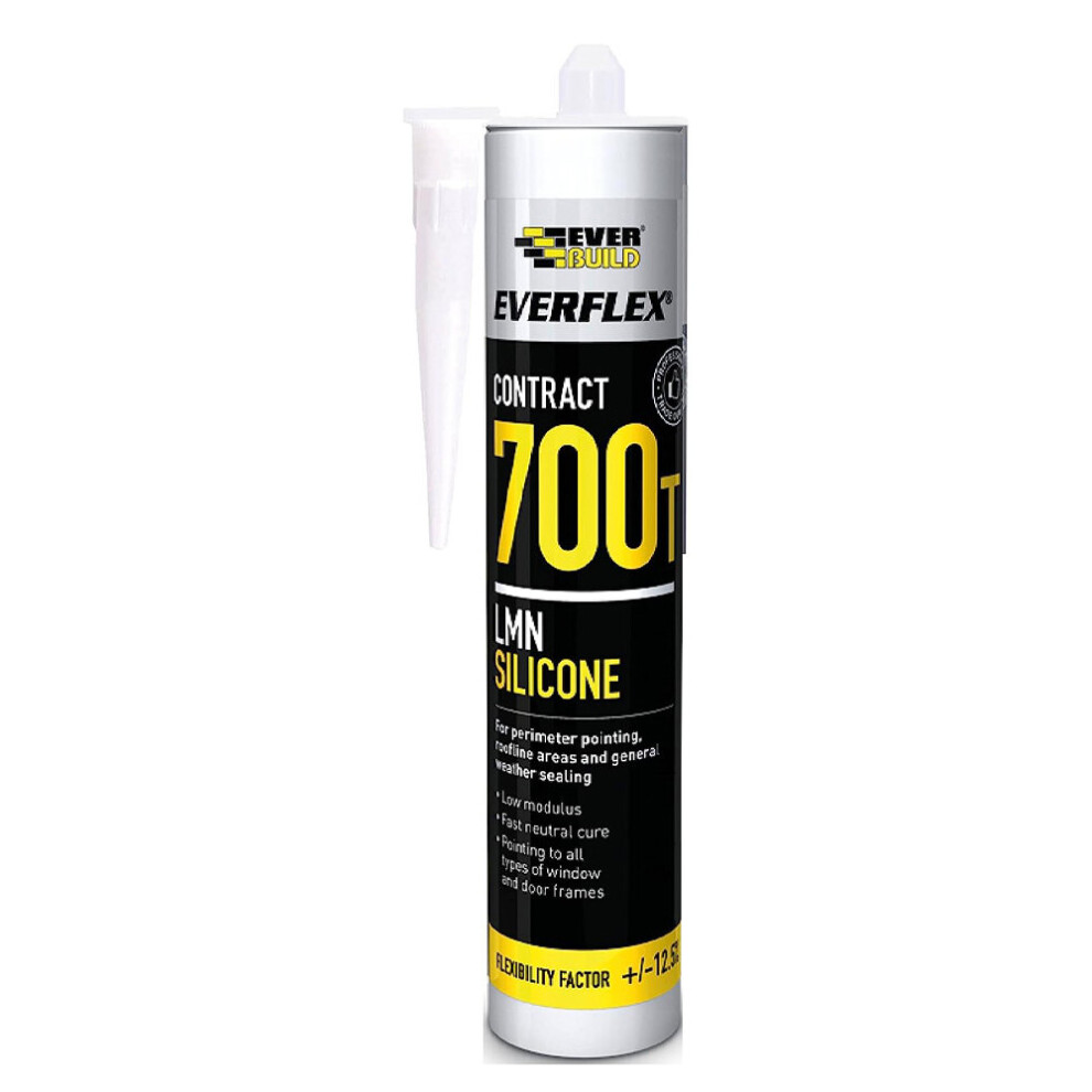 Everbuild Everflex 700T Contract LMN Silicone Sealant, Bronze, 300 Ml