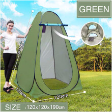 (Green) Pop-Up Privacy Tent Outdoor Camping Shower Tent