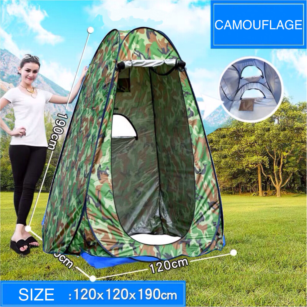 (Army Camouflage) Pop-Up Privacy Tent Outdoor Camping Shower Tent