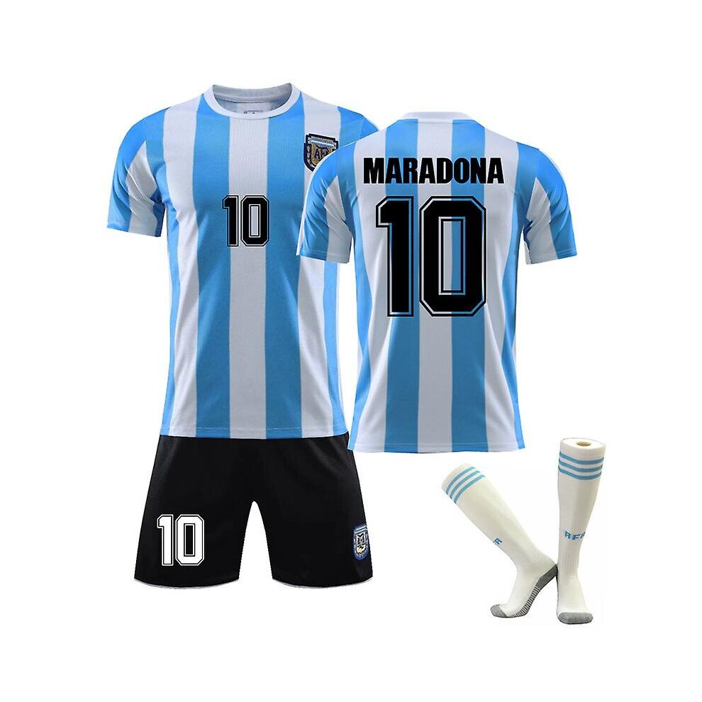 (XL, Maradona in 1986) Maradona Jersey No. 10 Argentina Retro Ball King Suit