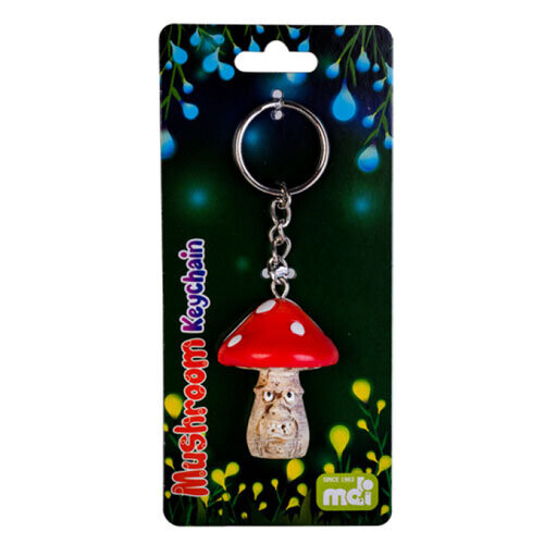 (Red) Smiling Magic Mushroom Keychain 2