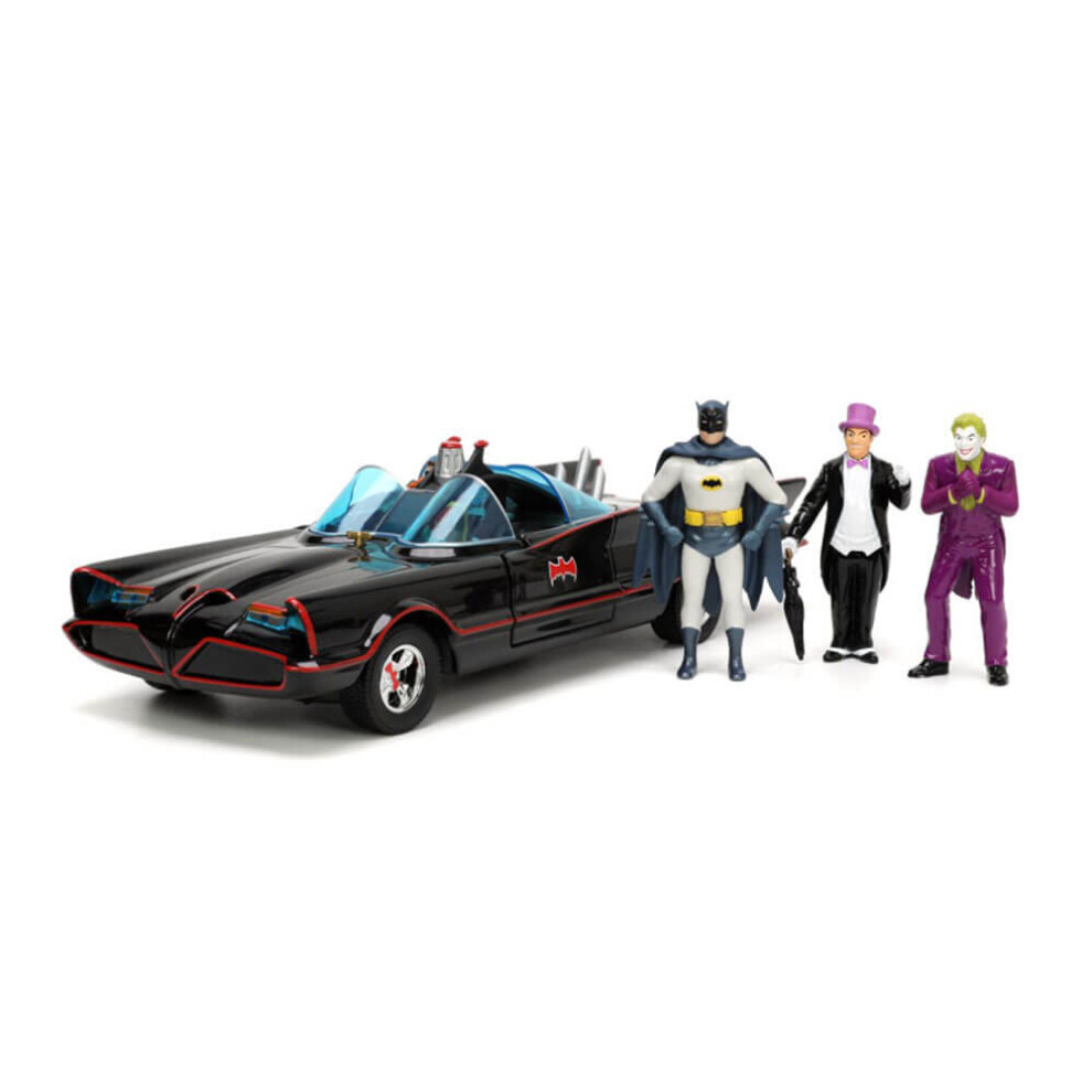 Photos - Action Figures / Transformers Batman Classic Batmobile with 4 Figures 1:24 Scale Set