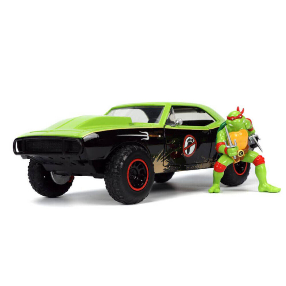 New Teenage Mutant Ninja Turtles Tmnt 1967 Chevrolet Camaro With Raphael 1:24 Scale