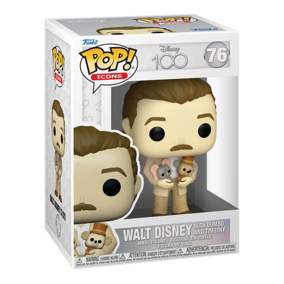 Disney 100Th Walt With Dumbo & Timothy Pop! Vinyl