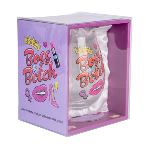 Contemporary Stemless Wine Glass (Boss B*tch) 2