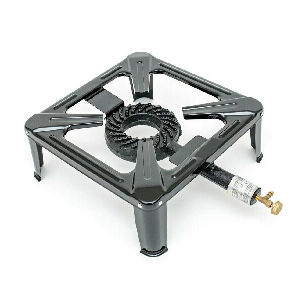 (Large 40 x 40 cm) LPG Gas Burner Cast Iron Catering Indoor/Outdoor