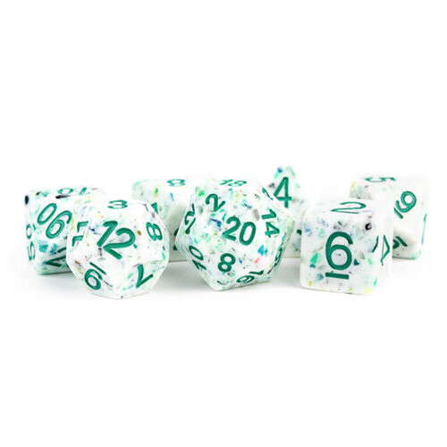 MDG Recycled Resin Polyhedral Dice Set 16mm (Rainbow)