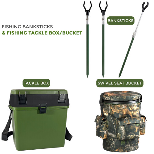 Tackle Box seat bucket box for camping fishing basket boating with back  pack bag on OnBuy