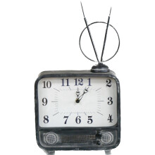 Industrial & Aged Feel Desk Clock | Vintage Retro TV Style