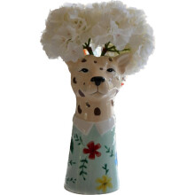 Contemporary Modern Ceramic Leopard Vase