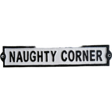 Humorous Cast Iron Wall Mounted Plaque | Naughty Corner