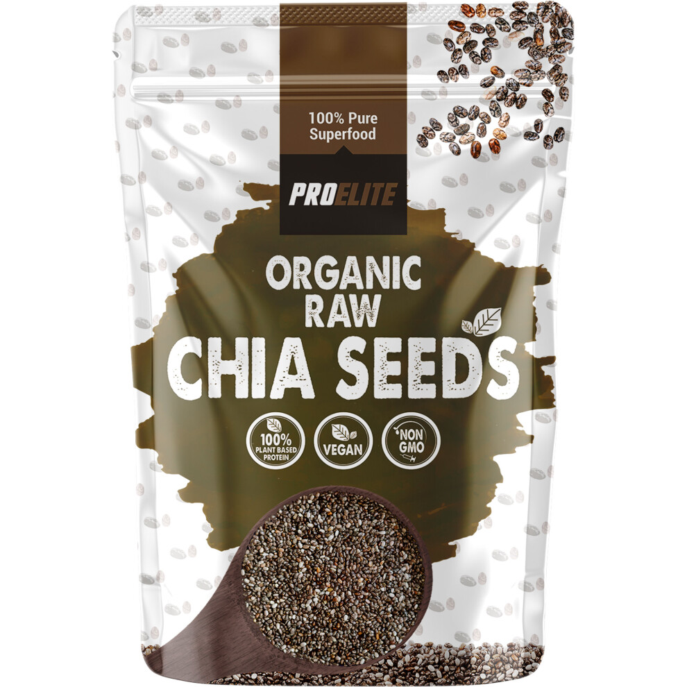 Proelite (250G) Chia Seeds Organic Raw Certified Vegan Natural
