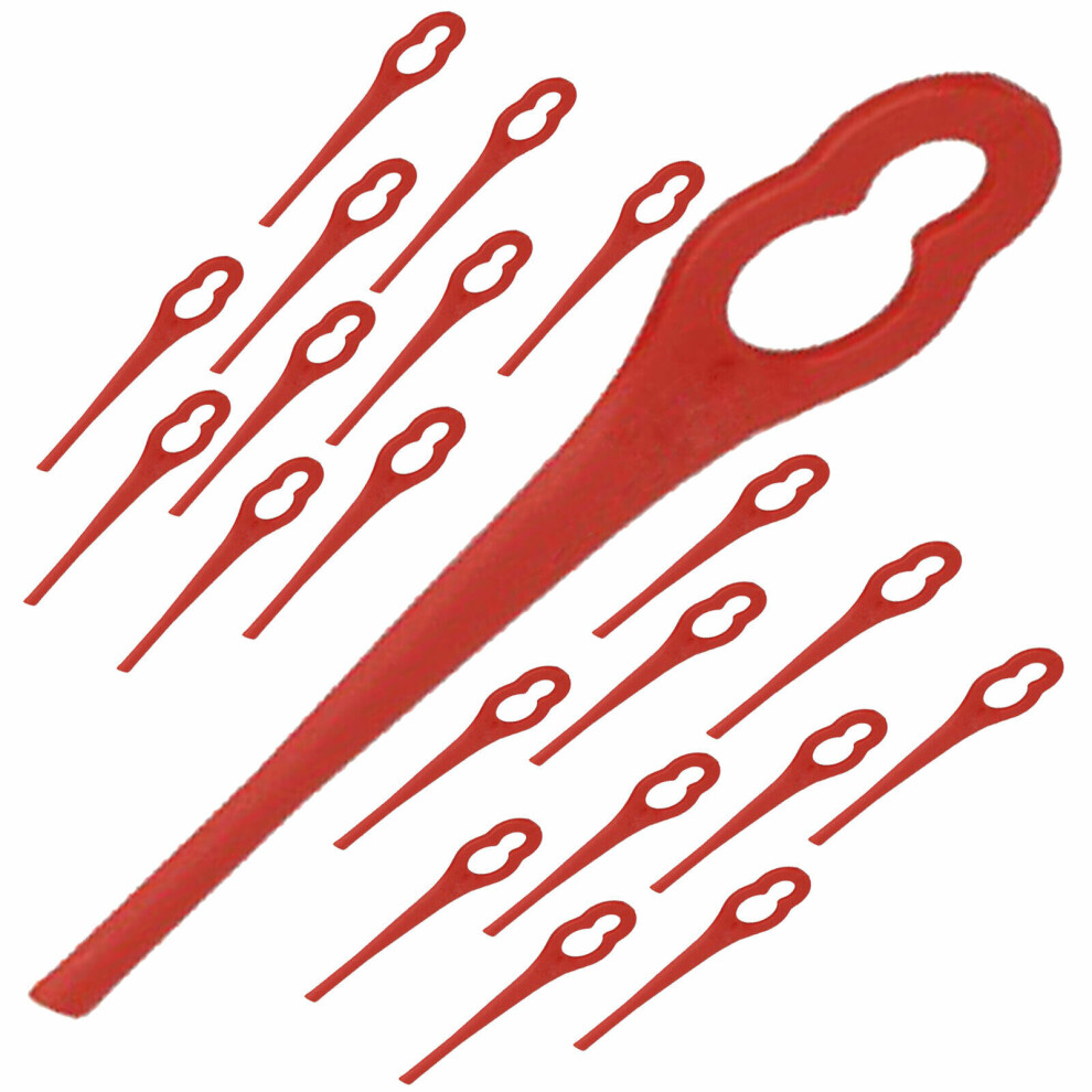 Spares2go Plastic Blades For Einhell At Bg-Ct Ge-Ct Rg-Ct 18 Li Strimmer Trimmer X 20 Red