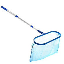 Pool Leaf Skimmer Swimming Pool Cleaning Net, Pool Leaves Fine Mesh Net Telescopic Pole Leaf Skimmer for Swimming Pool, Garden Pond, Tubs, Fish Tank