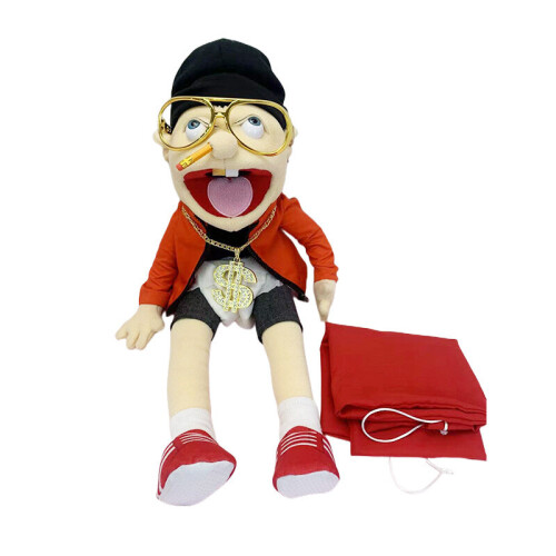 (C) Jeffy And Feebee Hand Puppet Large Soft Doll Plush Toys Puppet Kids Gift