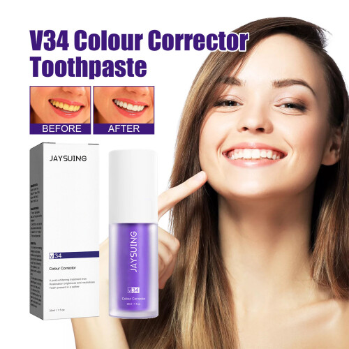 Jaysuing v34 Colour Corrector Purple Teeth Whitening Tooth Stain ...