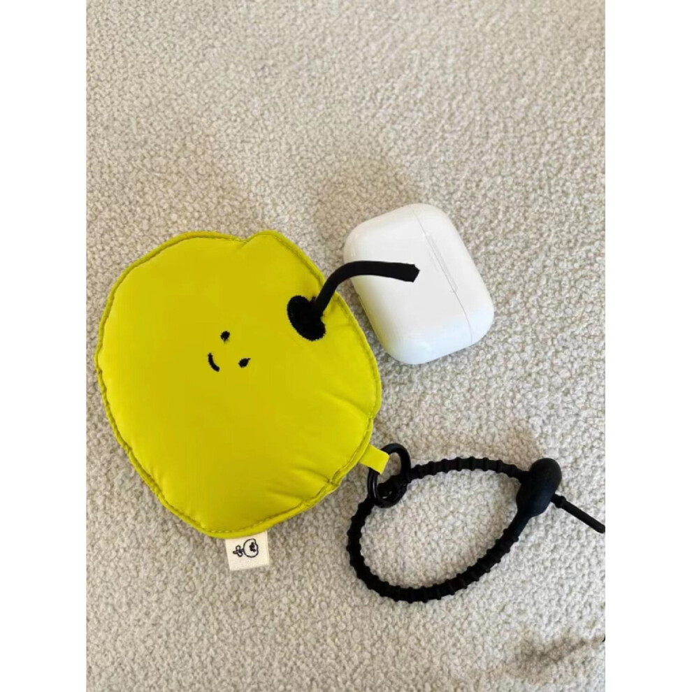 (Green) AirPods Protective Case Cute Apple Hanger Bag