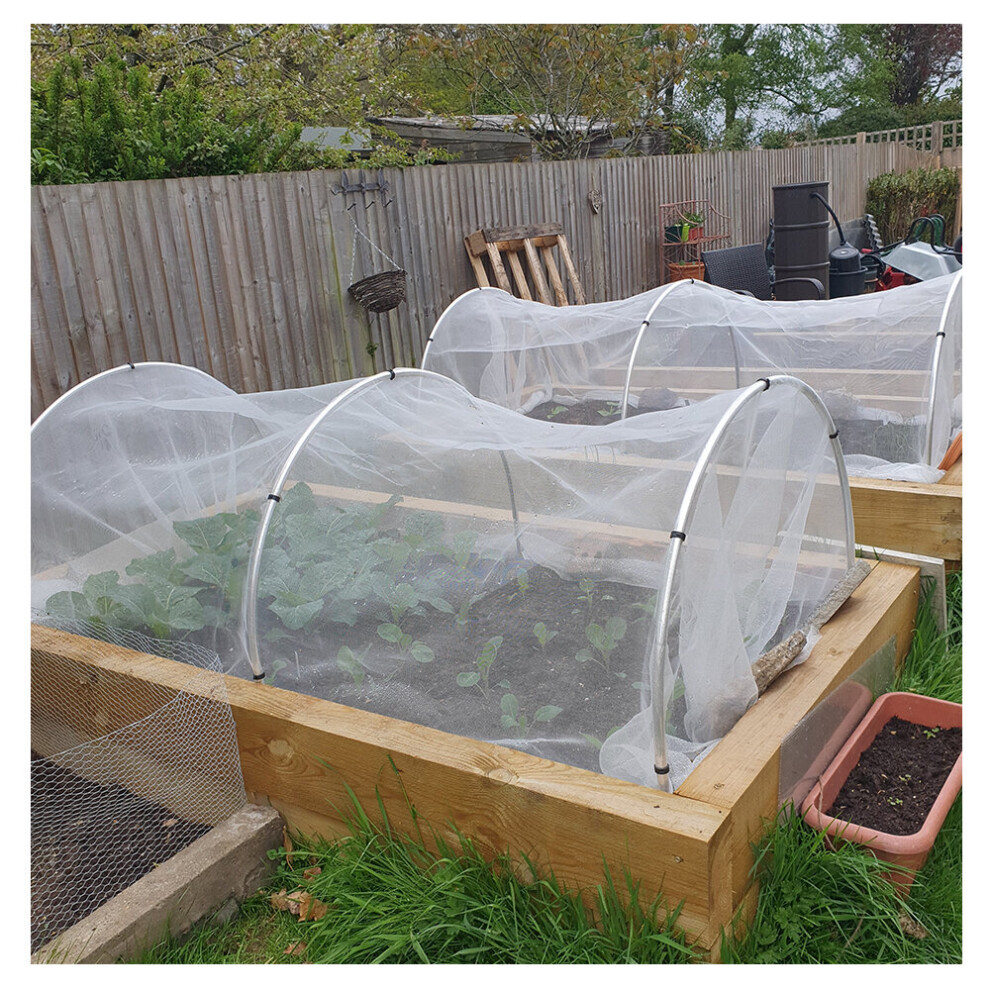 (5m with Veggiemesh) Garden Netting, Fleece or Polythene Tunnel Cloche-image-OPC-P8P2BYC-NEW