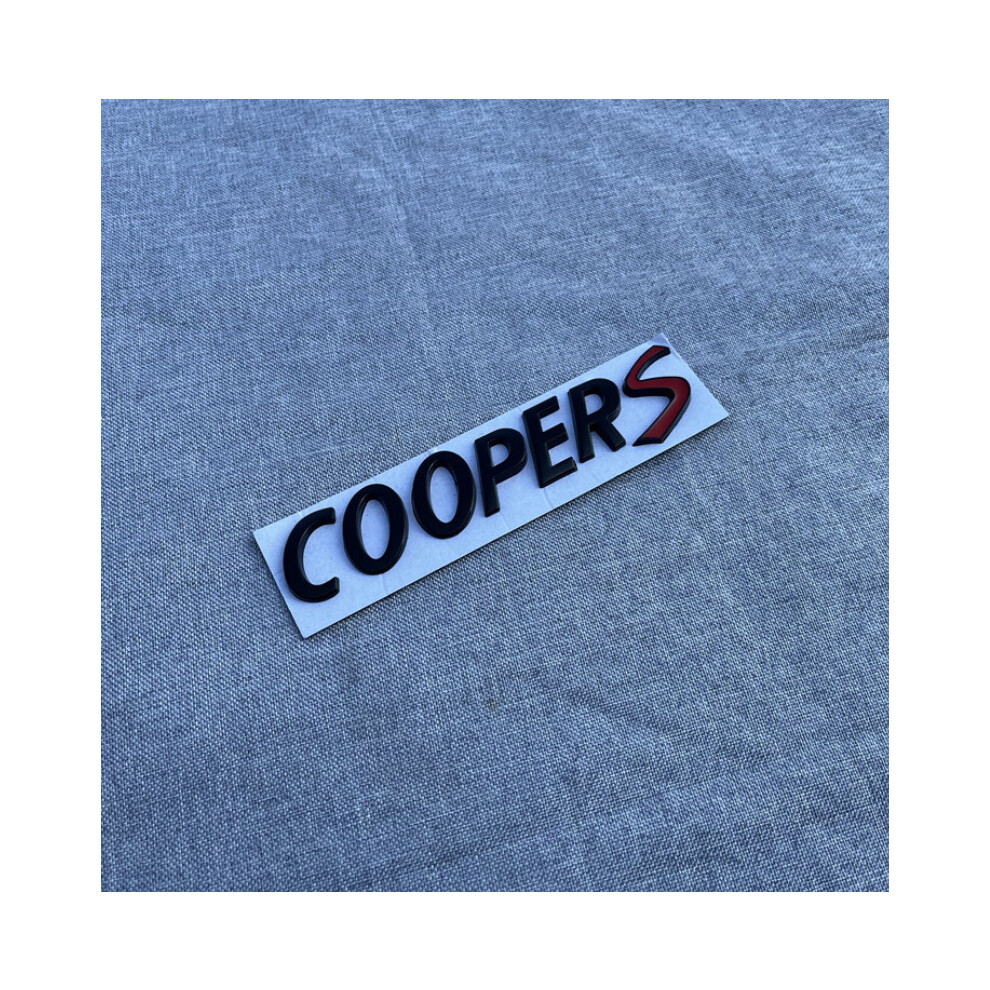 (Black) Cooper S Rear Badge Emblem Decal Letters Sticker Black 5601103437554