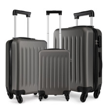 19/24/28 Inch 3pcs ABS Hard Shell 4 Wheel Luggage Travel Trolley Suitcase Set