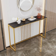 ( Black Top Golden Legs 120cm) Slim Narrow Hallway Marble Console Bar Table