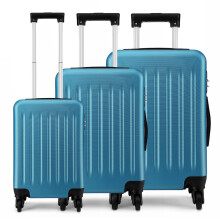 19+24+28 inch 3 Pieces ABS Hard Shell Suitcase Set Navy Color Travel Suitcase With 4 Spinner Wheels