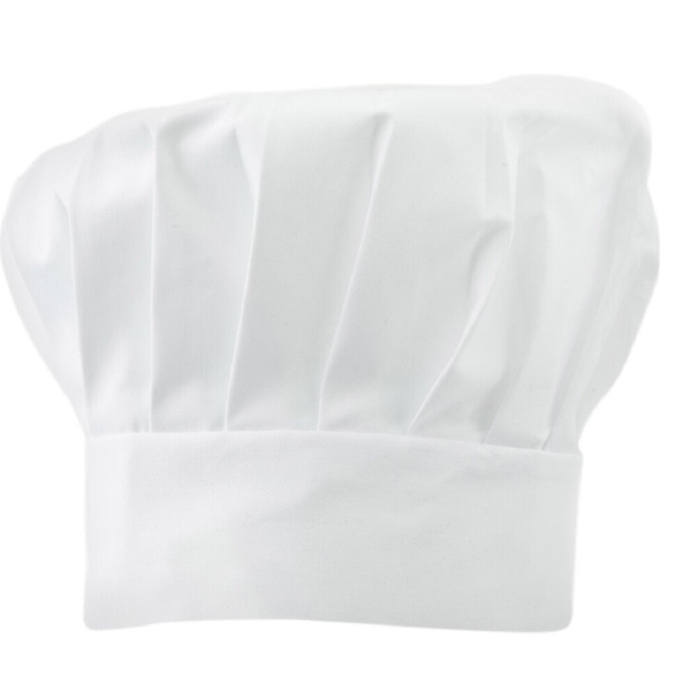 (Single Hat) White Adjustable Polycotton Chefs Cooks Bakers Tall Hat