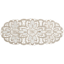 (15cm x 32cm) Pack of 6 Cream Floral Lace Oval Doilies Traditional Table Doyleys