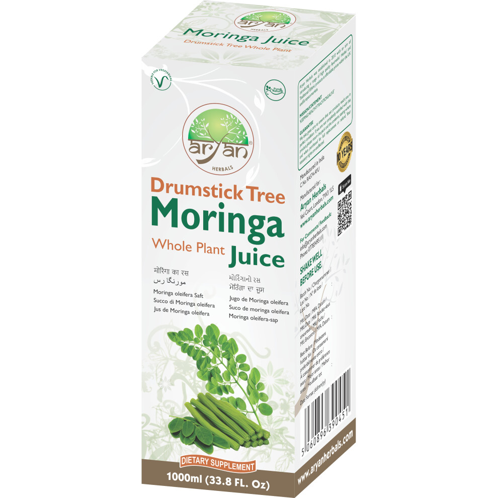 Aryan Moringa Juice 1 Ltr - (Pack of 1) Anti-Inflammatory Properties