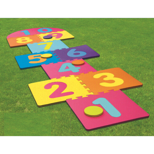 Hopscotch Foam Game Activity Set with Pucks