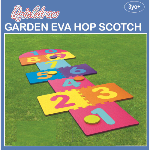 Hopscotch Foam Game Activity Set with Pucks 1