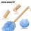Loofah shower back scrubber with handle for shower sponge (blue) 4