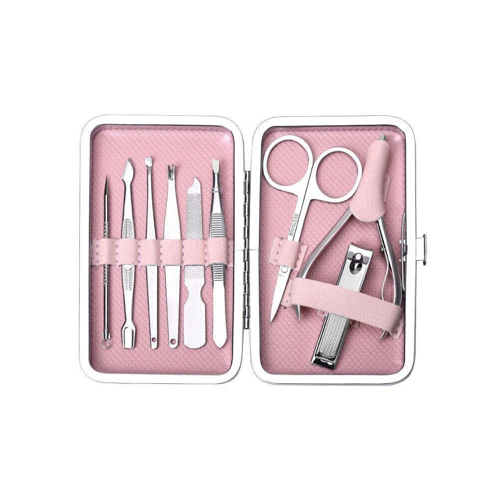 Gopatriot Memory Professional Manicure Care Manicure Set 9 Pieces, Stainless Steel Pedicure Tools