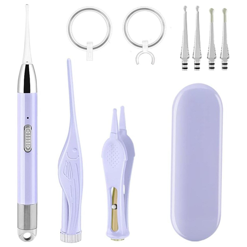 Gopatriot Memory Light/Purple Ear Wax Removal Tool With Set Of 3 (Purple)