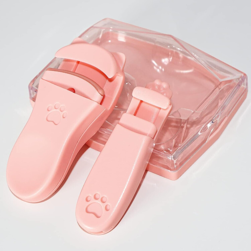 Gopatriot Memory Pink Mini Cat's Claw Cute Eyelash Curler, Wide Angle Eyelash Curler And Partial Precision Eyelash Curler (Pink)