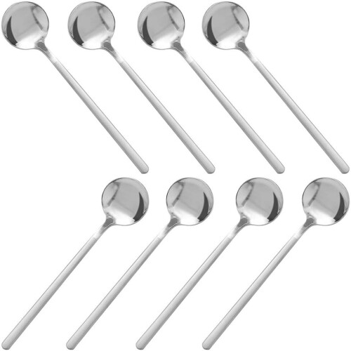 8-Pack, Stainless Steel Espresso Spoons, Mini Teaspoon Set, 5.3" 1