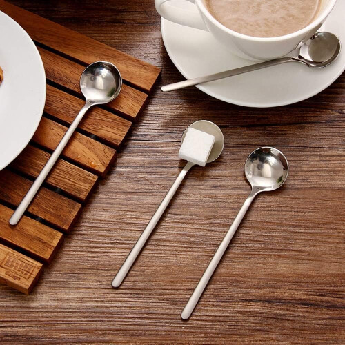 8-Pack, Stainless Steel Espresso Spoons, Mini Teaspoon Set, 5.3" 2