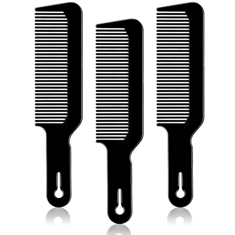 Gopatriot Memory 3 Barber Flat Top Haircut Combs For Haircuts And Flat Top Haircuts (Black).