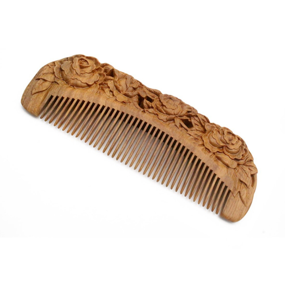 Gopatriot Memory Unisex Not,Specified Hand Carved Natural Sandalwood Hair Comb Men Beard Comb