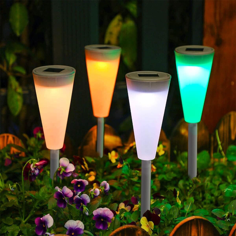 Outdoor Solar Garden Light, Hanging/Grounding Plug Dual Purpose Solar Garden Light (4 Pack)