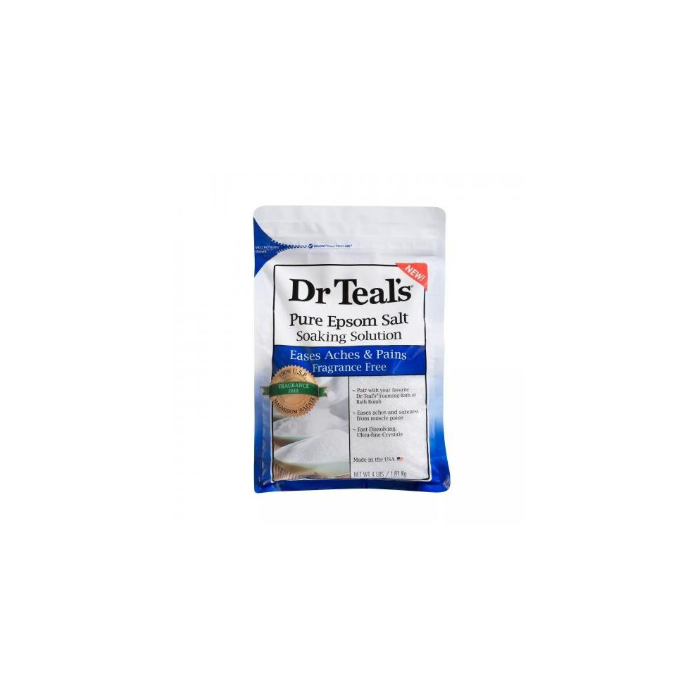 Photos - Bath Salt / Bubble Bath Dr Teal'S Eases Aches & Pains Fragrance Free 4 Lbs Pure Epsom Salt DT04624