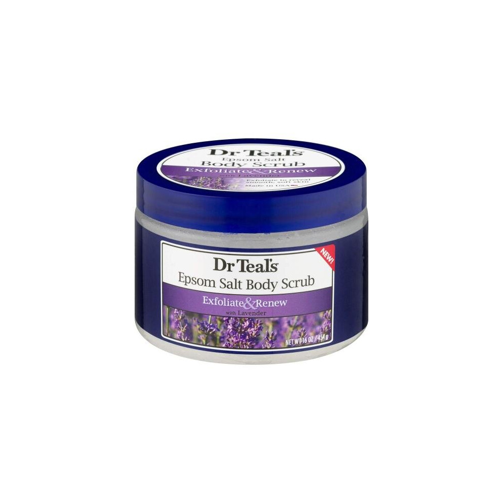 Dr Teal's Lavender Exfoliate & Renew With 16 Oz Epsom Salt Body Scrub
