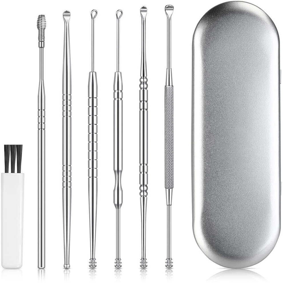 Gopatriot Memory Silver Ear Wax Removal Kit, Ear Spoon, Ear Cleaning Tools Set
