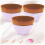 3 foundation petal-shaped kabuki brushes with portable dust case (light pink) 1